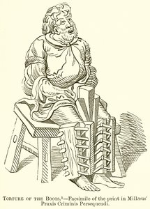 靴子的酷刑.-- Millaeus Praxis Criminis Persequendi的印刷品传真 作者 英语学校