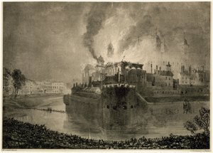 伦敦塔火，1841年 作者 英语学校