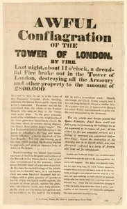伦敦塔火，1841年 作者 英语学校
