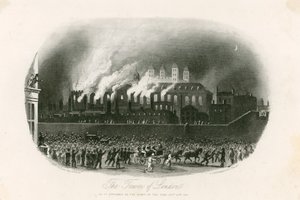 伦敦塔火，1841年 作者 英语学校