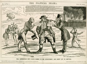 伦敦塔火，1841年。卡通 作者 英语学校