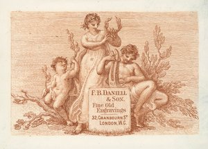 F B Daniell  Son 的商品卡，伦敦精美古版画（雕刻） 作者 英语学校