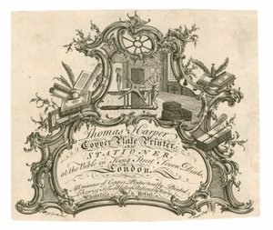 Thomas Harper，铜版印刷机和文具商的交易卡 作者 英语学校