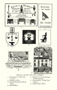 Trade signs: Metal, Glass and Oil Trades (litho) 作者 英语学校