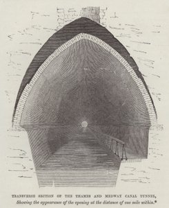 Transverse section of the Thames and Medway Canal Tunnel (engraving) 作者 英语学校