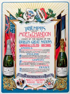 1902 年的胜利，酩悦香槟，世界各大国统治者的选择"，《剧院》杂志广告 作者 英语学校