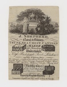 Trunk Maker，J Shepherd，贸易卡 作者 英语学校