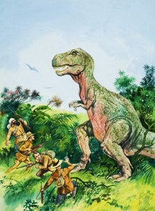 霸王龙面对男人 作者 英语学校