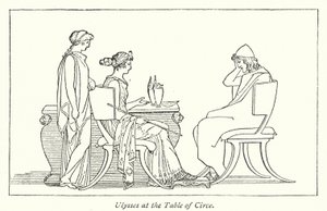 Circe 桌上的尤利西斯（石版画） 作者 英语学校