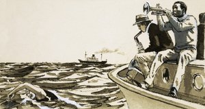 在船上的身份不明的爵士乐手 作者 英语学校