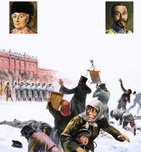 1905年俄国革命的身份不明的场景 作者 英语学校