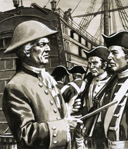 身份不明的船长检阅士兵 作者 英语学校