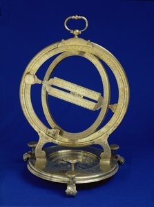 Universal Equinoctian Standing Ring Dial，可能由Thomas Heath制作，1730（黄铜）