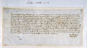 玛格丽-布鲁斯 1477 年 2 月写给约翰-帕斯顿三世的情人节信件（纸张上的钢笔和墨水） 作者 英语学校