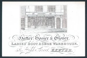 Veysey，帽匠，hosier＆glover，外贸卡 作者 英语学校