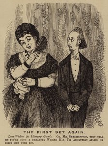 与作家调情的维多利亚寡妇（雕刻） 作者 英语学校
