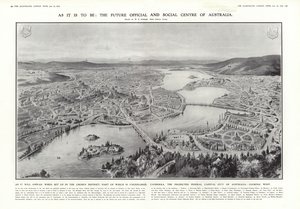堪培拉的视图，建议澳大利亚联邦首都，1913年 作者 英语学校