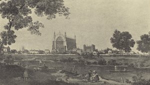 伊顿公学的视图，c 1747（凹版） 作者 英语学校