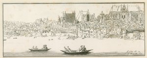 1652年3月27日，伦敦威斯敏斯特宫的视图 作者 英语学校