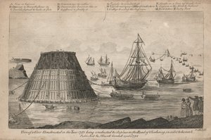 在1785年建造的锥体的视图被引导到它在瑟堡路的地方 作者 英语学校