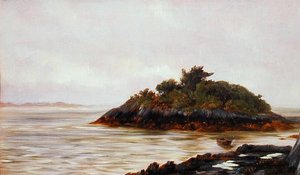 岛屿风光（板面油画） 作者 英语学校