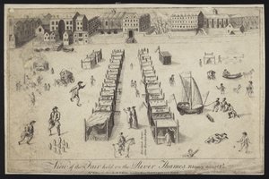 在泰晤士河举行的公平的看法，1683-1684 作者 英语学校