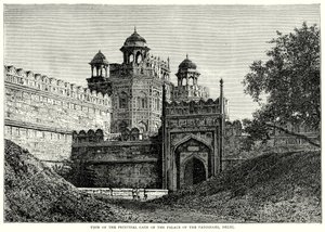 德里 Padishahs 王宫正门景观（雕刻） 作者 英语学校