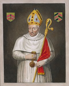 Walter de Merton（d.1277），在Bodleian画廊画了一幅画 作者 英语学校
