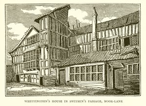 Whittingtons House in Swithins Passage，Moor-Lane 作者 English School