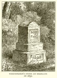 1857年Whittingtons石头在Highgate 作者 英语学校