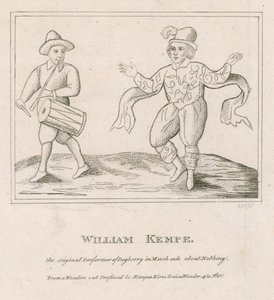 William Kempe，Dogberry的最初表演者，在Ado About Nothing中 作者 英语学校