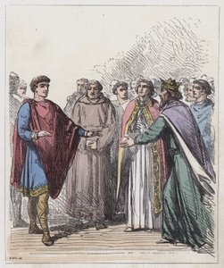 William of Normandy and Edward the Confessor (coloured engraving) 作者 英语学校