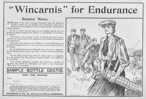 Wincarnis for Endurance，来自The Graphic的广告，1906年10月27日 作者 英语学校