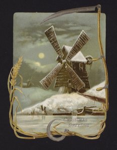 雪中的风车（chromolitho） 作者 英语学校