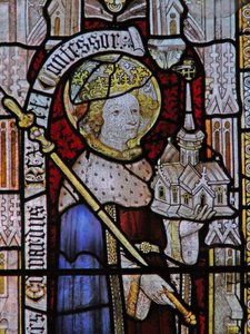 Window Ew描绘了St Ethelbert（在19世纪被错误地标记为Edward the Confessor！） 作者 英语学校
