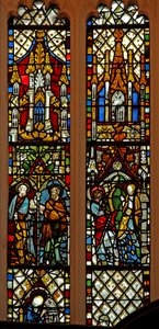 Window Ew描绘了圣彼得和圣保罗;报喜 作者 英语学校