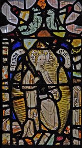 Window NaE将圣母玛利亚描绘为Regina Celi或天堂女王 作者 英语学校