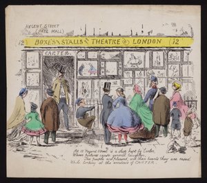 卡特幽默版画店的橱窗，伦敦摄政街（彩色雕刻） 作者 英语学校