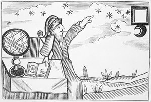 向导咨询月亮和星星，从esoterica的丛书集合中的插图 作者 英语学校