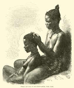 Grand-Bassam的妇女和女孩，象牙海岸 作者 英语学校