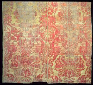 18世纪初的丝绸和亚麻编织样品（丝绸和亚麻） 作者 英语学校