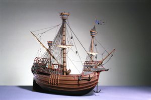 1:80比例模型的佛兰芒卡拉克c.1480（木头）