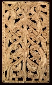 英语Bone Pierced Relief，c.1125-50：以前绑定的印刷圣经，1552年 作者 英语学校英语学校