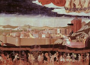 地狱中的诅咒，来自“圣母加冕礼”，完成了1454年（细节57626） 作者 Enguerrand Quarton