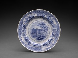 板，c.1831-46（带转印的铅釉陶器） 作者 伊诺克·伍德和儿子