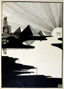 逾越节，出自埃弗莱姆-摩西-利利安（1874-1925）所绘的《犹大》一书。利连被认为是犹太复国主义图画之父，以Jugendstil（德国新艺术）风格创作。他为《犹大》（1900）绘制了插图，这是一本圣经诗集 作者 以法莲摩西百合