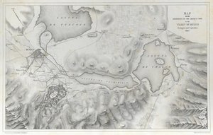 1847年8月和9847年墨裔美国人战争期间，美国陆军在墨西哥谷的作战地图。 作者 埃哈德·希伯（Erhard Schieble）