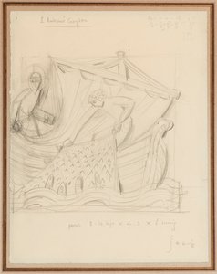 基督与神奇的鱼群，1933 年 12 月（纸上铅笔画） 作者 埃里克·吉尔