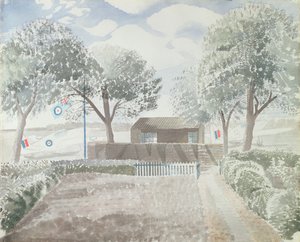 机场，1942年 作者 埃里克·拉维鲁（Eric Ravilious）