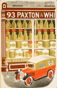 Cheesemonger，来自JM Richards的&39;High Street&39;插图，由Curwen Press，pub打印。 1938年的乡村生活 作者 埃里克·拉维鲁（Eric Ravilious）